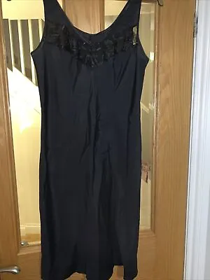 Ladies Marks And Spencer’s Lingerie Slip / Nightdress Uk 10 Black  • £5.05