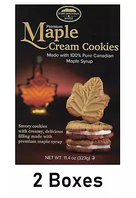 Echo Mountain Maple Cream Cookies 100% Canadian Maple Syrup 11.4oz Each 2 Boxes • $25.46