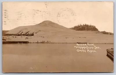 Michigan City Indiana~Hoosier Slide From Waterfront~Sand Dunes~1910 RPPC • $15