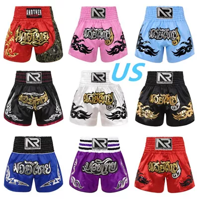 US Men Classic Retro Muay Thai Pugilism Boxing Shorts Fight Kickboxing Shorts • $20.80