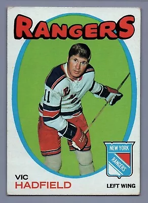 1971-72 Topps #9 Vic Hadfield  -  VG  -  Corner Crease • $2.60