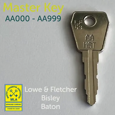 £4.95 • Buy Lowe And Fletcher AA Series Master Key AA000 To AA999 L&F Bisley Baton Free P&P