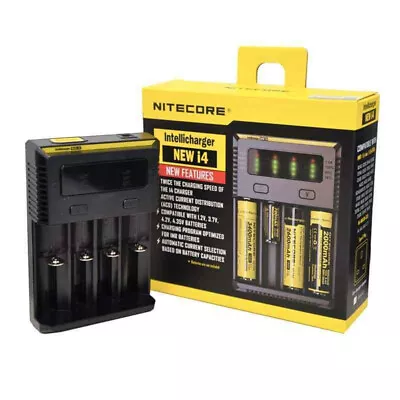 Nitecore I4 Intellicharger Universal Quad Charger Uk Plug • £23.95