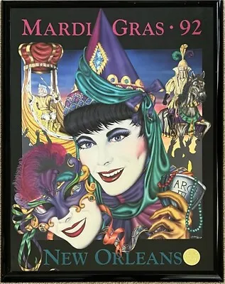 Art Sale! MARDI GRAS 92 New Orleans - Genuine FRAMED And Ready To Hang • $129.98