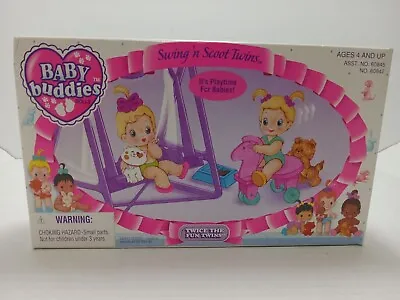 Vintage 1994 Kenner Baby Buddies Swing 'n Scoot Twins NEW IN BOX • $100