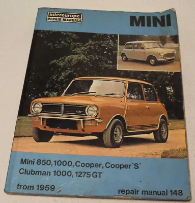 Mini 1959 - 1973 (Classic Cooper 1275 GT Etc) Intereurope Repair Manual No. 148 • $9.80