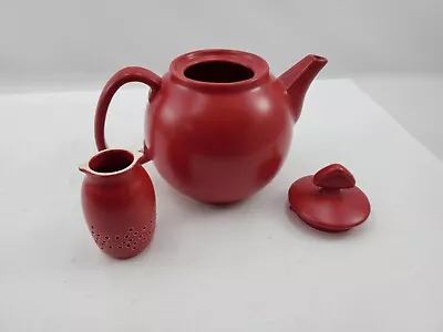 Red Chantal 1.5 Qt.-6 Cup 92-TP 13/1 Ceramic Teapot W/Lid & Diffuser • $19.99