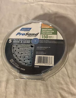 Norton ProSand Multi-Air Hook & Loop 5  SANDING DISC 150 Grit 50 Pk 0766070 4036 • $30