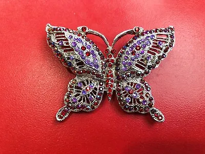 £76.31 • Buy Formal Shiny Rhinestone Brooch Exquisite Butterfly Pin Party Sequins Colourful