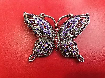 £76.31 • Buy Formal Shiny Rhinestone Brooch Exquisite Butterfly Pin Party Sequins Colourful