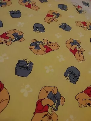 Vintage WINNIE THE POOH  COTTON FABRIC  /CURTAIN PANEL 210cm X 110cm/ Buy 1 Or 2 • $15.99