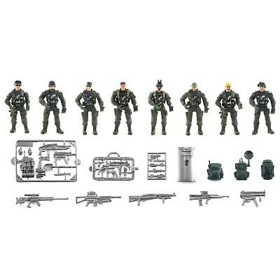 8pcs 10cm Movable Joints Military Soldiers SWAT Action Figure Model Toy Gift • $15.38