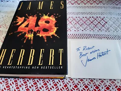 Signed James Herbert Book ‘48 Hardback 1st Edition Rare Horror Book • £20.99