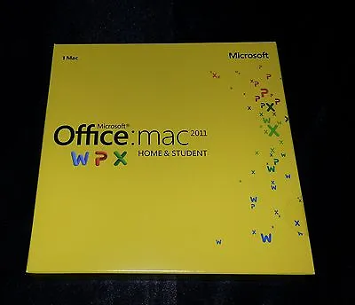 Microsoft Office MAC 2011 Home & Student  Retail DVD OS 10.6 To 10.10 Only • $38.53