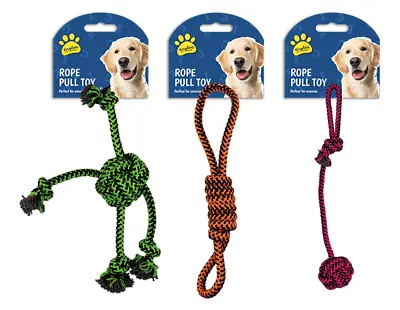 Rope Pull Dog Puppy Toy Heavy Duty Tug Toy Dog Gift Idea Strong And Durable • £6.49