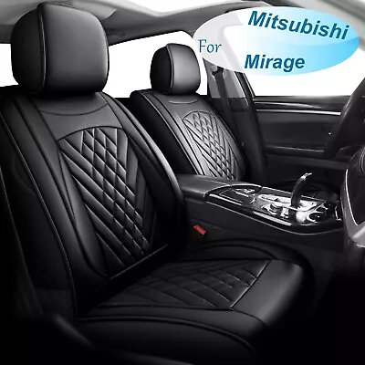 Full Set For Mitsubishi Mirage 2015-2024 Car 5 Seat Cover Pad Microfiber Leather • $121.59