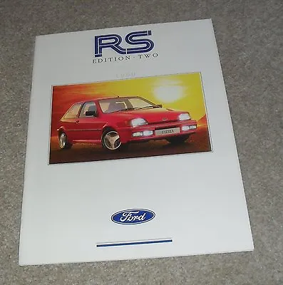 £24.95 • Buy Ford RS Brochure 1990 Ed 2 Fiesta Escort RS Turbo Sierra RS Cosworth 4X4 Saloon