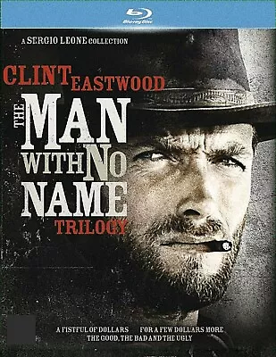 Clint Eastwood  THE MAN WITH NO NAME TRILOGY  Western 3-Disc BLU-RAY (2014) Set • $21.99