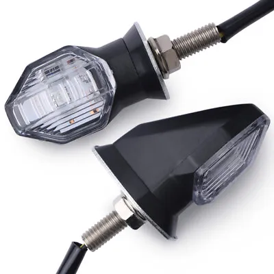 2X Mini Universal Motorcycle LED Turn Signal Indicator Blinker Light Motorbike • $11.88