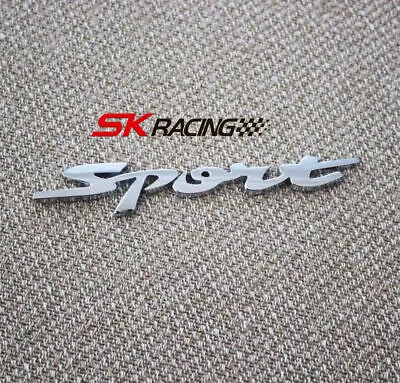 Silver Car 3D Metal SPORT Logo Emblem Badge Sticker Trunk Fender Decal Accessory • $2.99