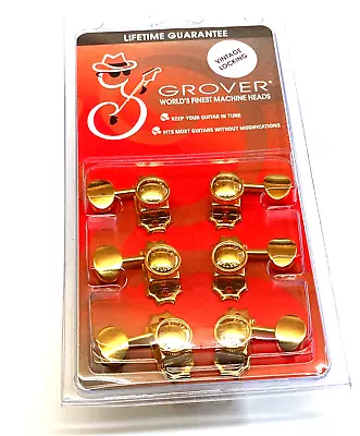 Grover Gold Vintage Retrofit Locking Guitar Tuners Gibson® Les Paul/SG 533G • $85