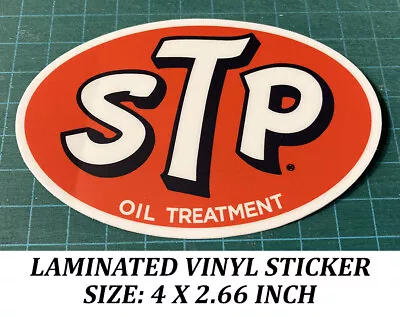 Stp Oil Treatment Laminated Vinyl Decal Sticker-vintage Drag Racing-nhra-nascar • $4.36