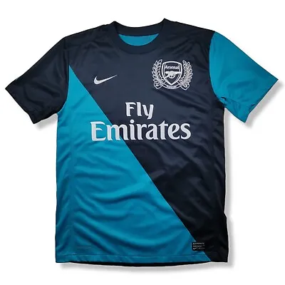 £59.99 • Buy ARSENAL FC NIKE 2011-2012 11/12 Football Away Shirt Jersey Blue 125 Men's MEDIUM