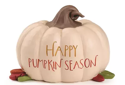 Thanksgiving Happy Pumpkin Season Resin Blossom Bucket Autumn NWT.  4 X 6 • $14.99