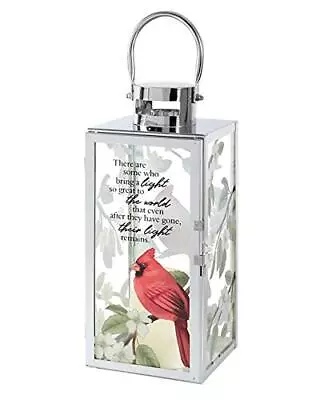 'their Light Remains' Bereavement Memorial Lantern With Flameless Candle And Car • $74.46