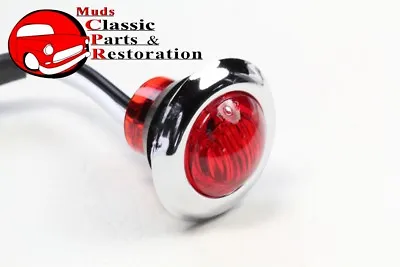 Dual Function Mini Red Stainless Turn Stop Tail Lamp Light Truck Hot Rat Rod • $32.21