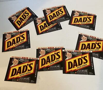 12  Dad's Root Beer Labels 2 1/2 Gift Stars Coupon 12 Oz Bottle  Nos Usa 🇺🇸 • $5