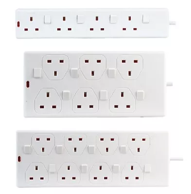 £22.99 • Buy Switched Extension Lead Cable Electric Plug Socket UK Mains Power With Switches