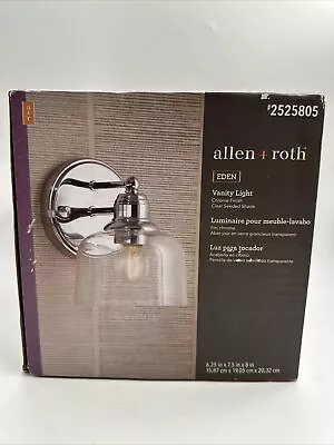 Allen + Roth  Eden 1-Light Chrome Mid-Century Vanity Light #2525805 • $34.99