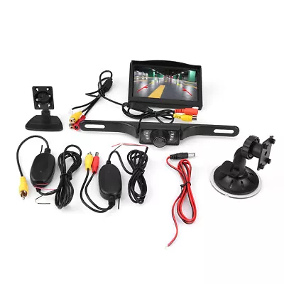 5  TFT LCD Monitor Car Wireless Backup Reversing Camera Rear View System Kit New • $47.41