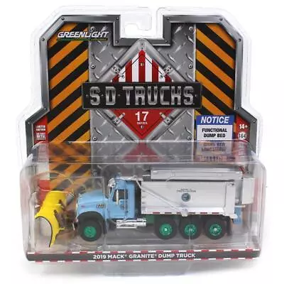 1/64 2019 Mack Granite Dump Truck With Snow Plow SD Series 17 Greenlight CHASE • $29.99