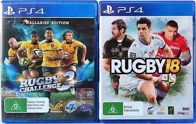 Rugby Challenge 3 Wallabies Edition And Rugby 18 Bundle PS4 • $49.95