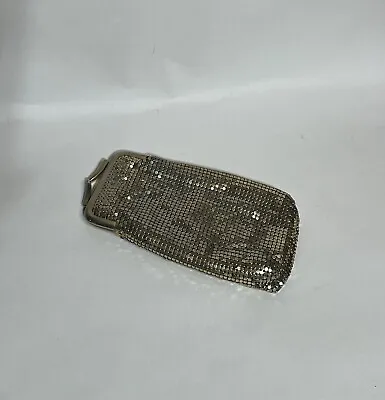 Antique Gold Metal Mesh Cigarette / Eyeglass  Case Coin Purse Clutch • $40