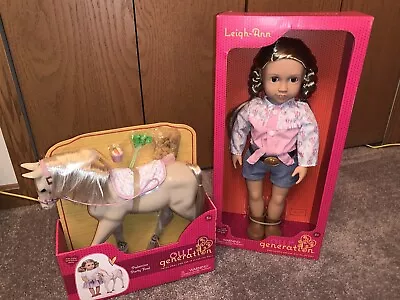 Our Generation 18  Leigh Ann Doll & 12” Palomino Party Foal Horse Lot • $103.09