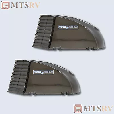 Maxxair II Deluxe Large RV Vent Cover W/EZ Clips In SMOKE (Transparent) - 2-PACK • $115.94