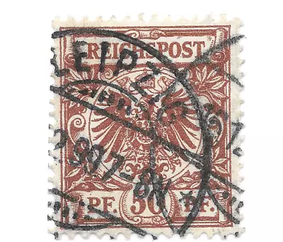 Germany German Empire Used 1889 Imperial Eagle Stamp Reichpost 50pfg Brown • $5.06