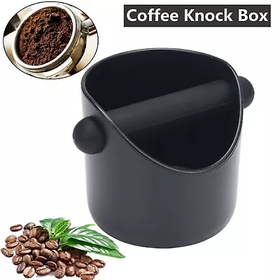 Coffee Waste Container Espresso Grinds Knock Box Tamper Tube Bin Black Bucket • $22.49