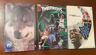 Set Of 3 - 1992 1997 2001 Minnesota Timberwolves -Media Guide - NBA Basketball • $11.99