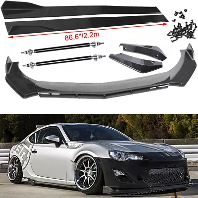 Carbon Fiber Front Bumper Lip Side Skirt/ Strut Rods/ For Scion FR-S 13-16 • $149.99