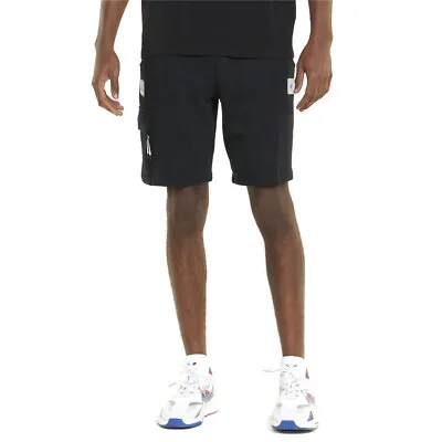 Puma Bmw Mms Statement Sweat Shorts Mens Black Casual Athletic Bottoms 533321-01 • $24.99