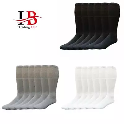 6-12 Pairs Men's Over The Calf Tube Socks Sports Cotton Socks Big & Tall • $14.99