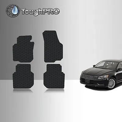 ToughPRO Floor Mats Black For Volkswagen Passat All Weather Custom Fit 2012-2018 • $69.95