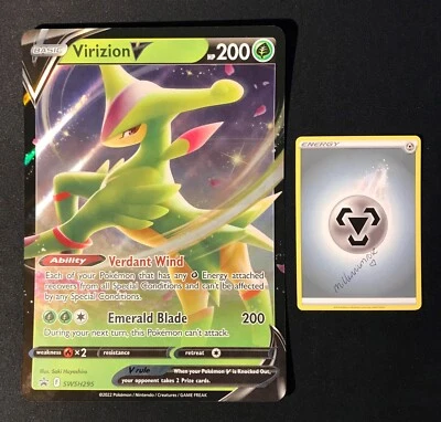 $0.99 • Buy Virizion V SWSH295 Black Star Promo JUMBO Pokemon Card Oversized