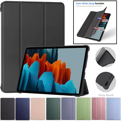 For Samsung Galaxy Tab S9 S8+ S7 FE Tablet Smart Leather Case Stand Flip Cover • £12.35