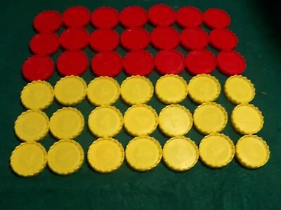 CONNECT FOUR (4) Game Replacement Pieces ~ LOT OF 42 CHECKERS ~ Red Yellow 4 • $5