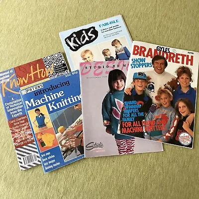 5 Vintage Machine Knitting Magazines Plus Gyles Brandreth & Designs For Children • £5